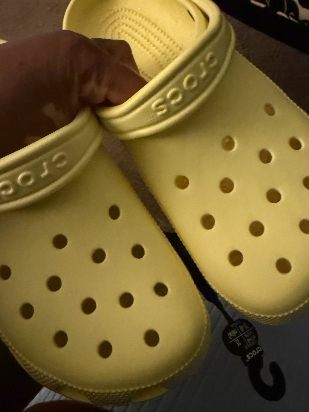 Brand new yellow crocs